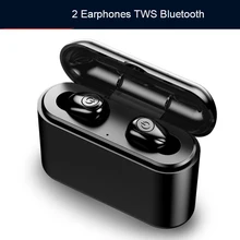 TWS Bluetooth 5,0, невидимые наушники, беспроводные наушники, бас, мини наушники с зарядным устройством 1200 мАч, Мобильная мощность