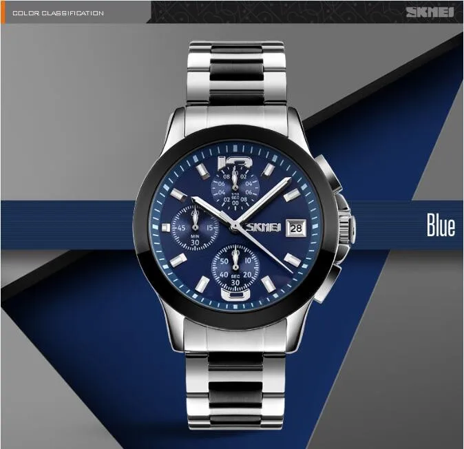 SKMEI Brand Men Dress Watches Top Brand Luxury Multifunction Sports Quartz Watch Waterproof Clock Men Relogio Masculino