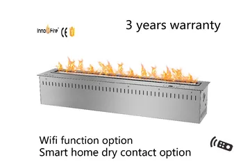 

36 inch Black or silver Smart remote control ethanol real flame fireplaces electric