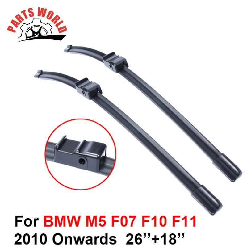 

Front Wiper Blades For BMW M5 F07 F10 F11 2010-2016 Auto Windscreen 18"+26" Windshield Natural Rubber Wipers Car Accessories