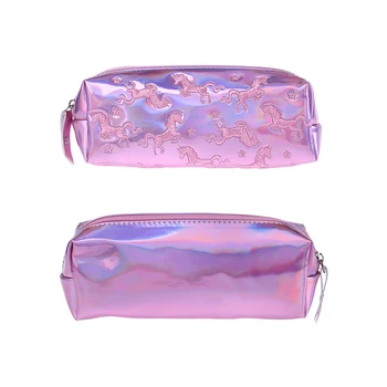 

Fashion Embroidery Unicorn Cosmetic Bag Case Women Laser Lazy Makeup Pouch Bag Stationery Makeup Pouch Bag organizer