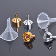 10 шт./лот, новинка, металлическая маленькая алюминиевая мини-воронка для парфюма, распылитель, бутылка, мини, жидкое масло, розлива, лаборатория