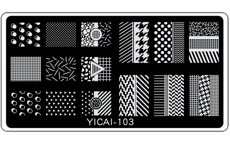 1 pc Nail Stamping Plates Nail Art Stamper DIY Pattern Plate DIY Nail Stamping Template - Цвет: YICAI103