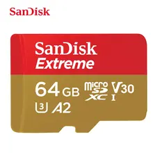 Двойной Флеш-накопитель SanDisk Extreme Micro SD слот для карт памяти 128 Гб 64 Гб оперативной памяти, 32 Гб встроенной памяти, microSDHC/microSDXC UHS-I U3 читать Скорость до 100 МБ/с. UHD 3D 4K видео карта