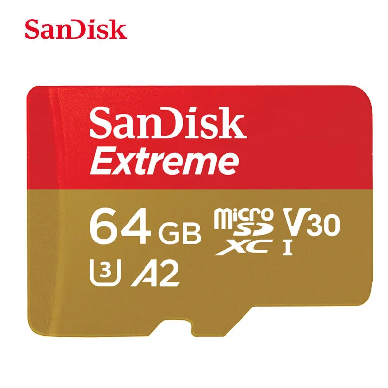 Карта памяти Micro SD SanDisk Extreme 512 ГБ 400 256 128 64 ГБ/32 microSDXC A2/microSDHC A1 UHS-I U3 UHD 3D 4K видеокарта |