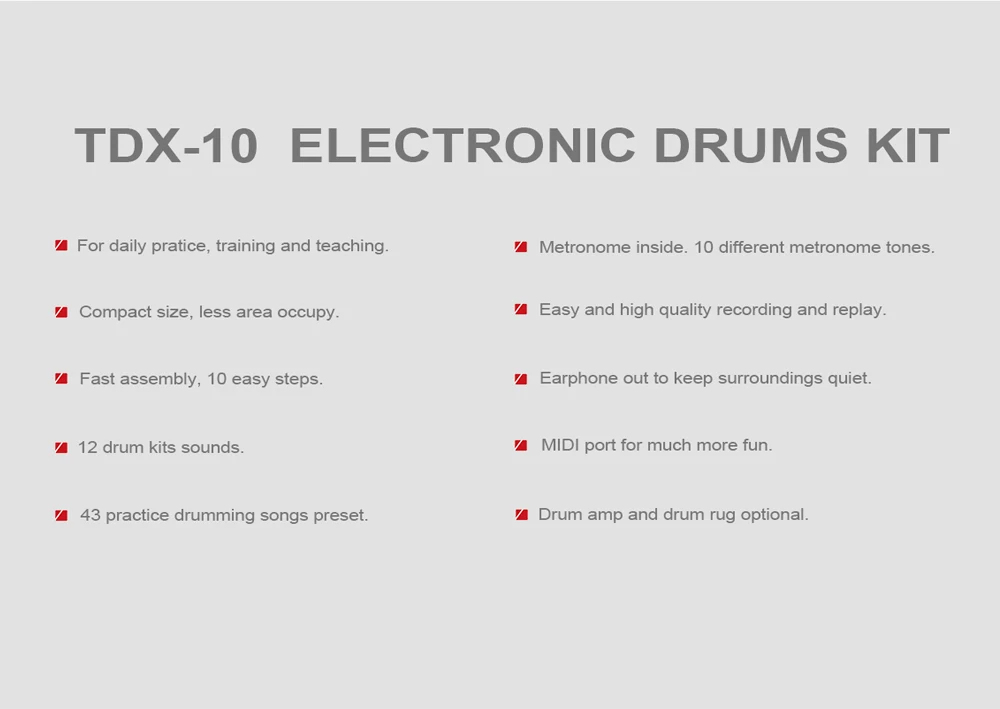 Арома TDX-10 электронные барабаны комплект 12 барабанных комплектов звук метроном внутри легко и запись и воспроизведение для обучения/обучения