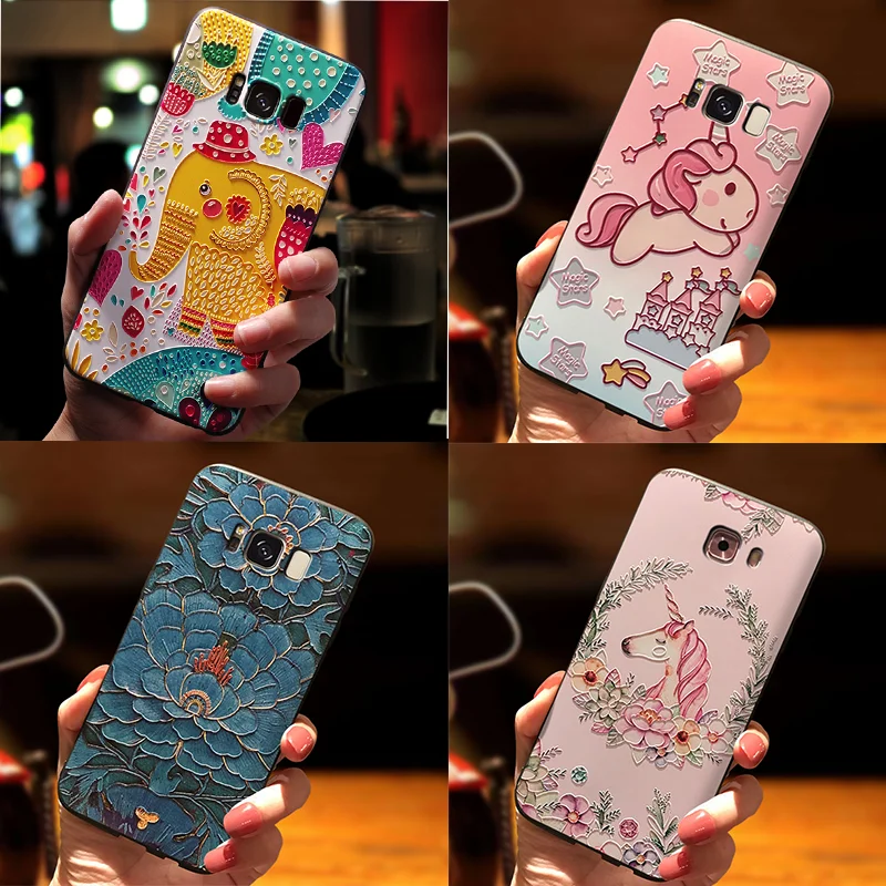 

3D Emboss Cartoon Case For Samsung Galaxy S10e S8 S9 S10 A9 A8Star A6 Plus A7 2018 A3 A5 2017 2016 S7 Edge A30 A50 M10 TPU Cover