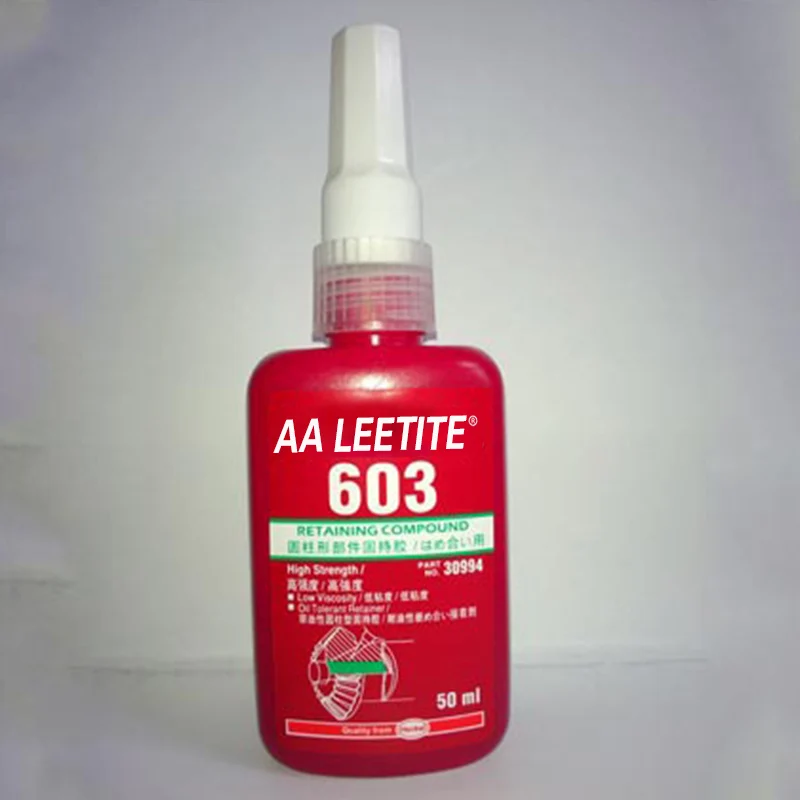 

Free shipping loctte 603 glue High strength oil solution Universal cylindrical fixing rubber 1PcsX50ML