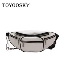 TOYOOSKY мужской Мультифункциональный из искусственной кожи поясные сумки женские портативные нагрудные сумки мини сумка на плечо телефон кошелек на ремешке-цепочке