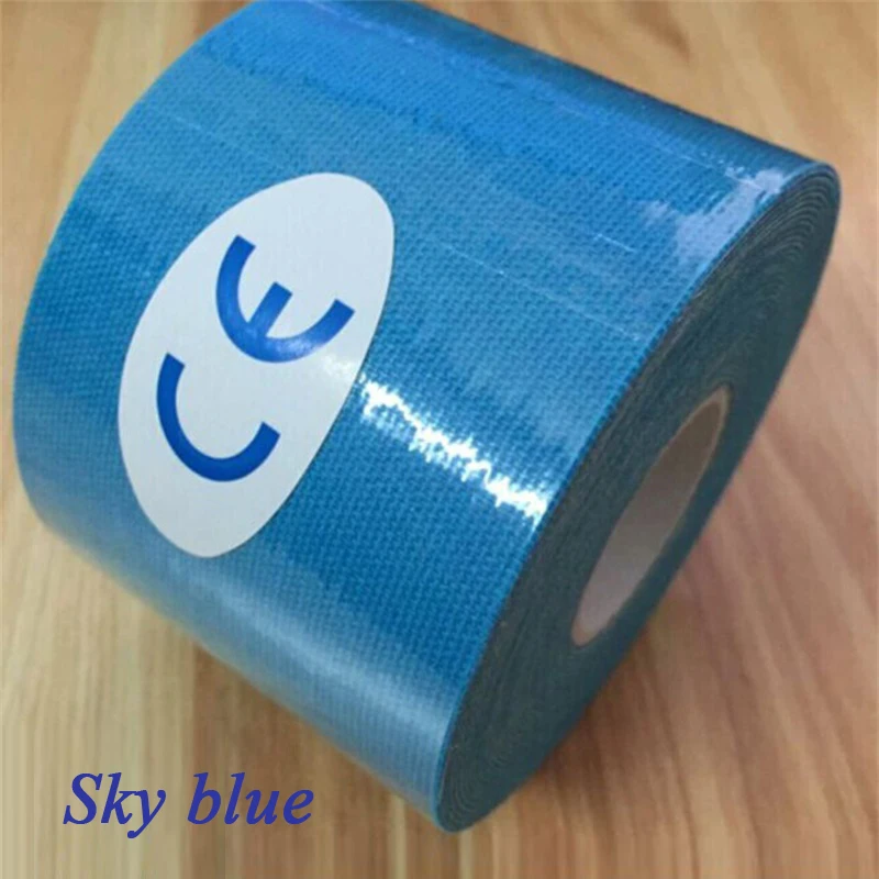 Quality 5cm*5m elastic cotton roll adhesive kinesio tape Sports injury muscle strain protection tapes first aid bandage support