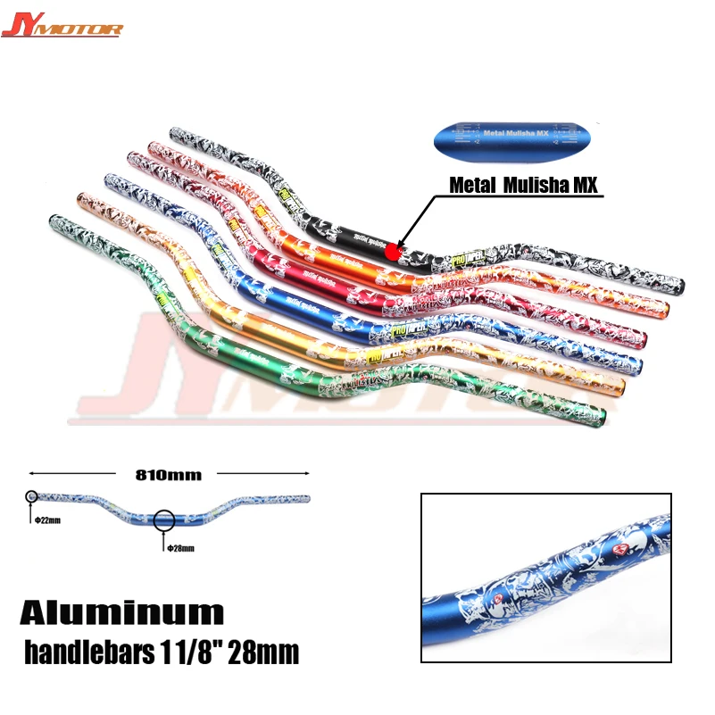 

Metal Mulisha MX Universal Oversized-Diameter Handlebars 7075 Aluminum Alloy Skull Pattern Handlebars