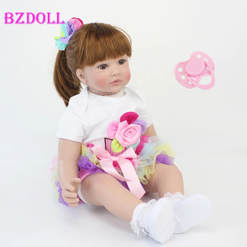 60 см Reborn Малыш кукла игрушки 2" как настоящая виниловая принцесса Младенцы Куклы Девушки Bonecas подарок на день рождения игровой дом