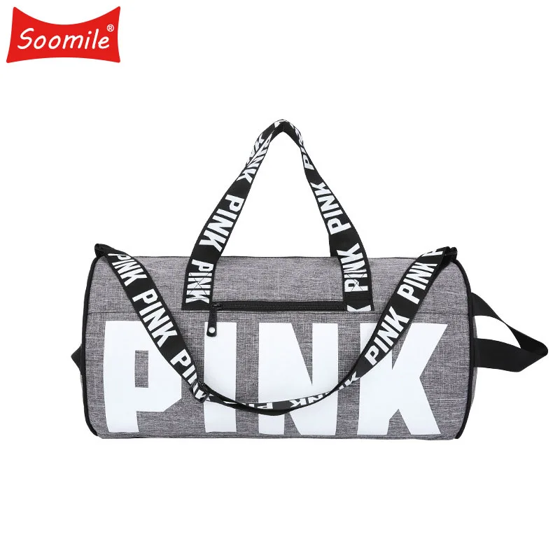 

2018 new love vs pink girl travel bag duffel bags women Business Handbags beach large capacity shoulder bag wholesal weekend bag