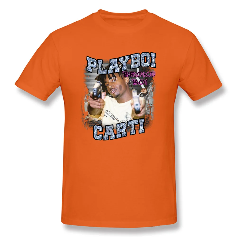 Europe Summer Short Sleeve Tops Shirts ostern Day Round Neck 100% Cotton Adult T Shirt Summer Tees 2018 Hot Sale Playboi Carti 90s style SHOOTA 4102 orange