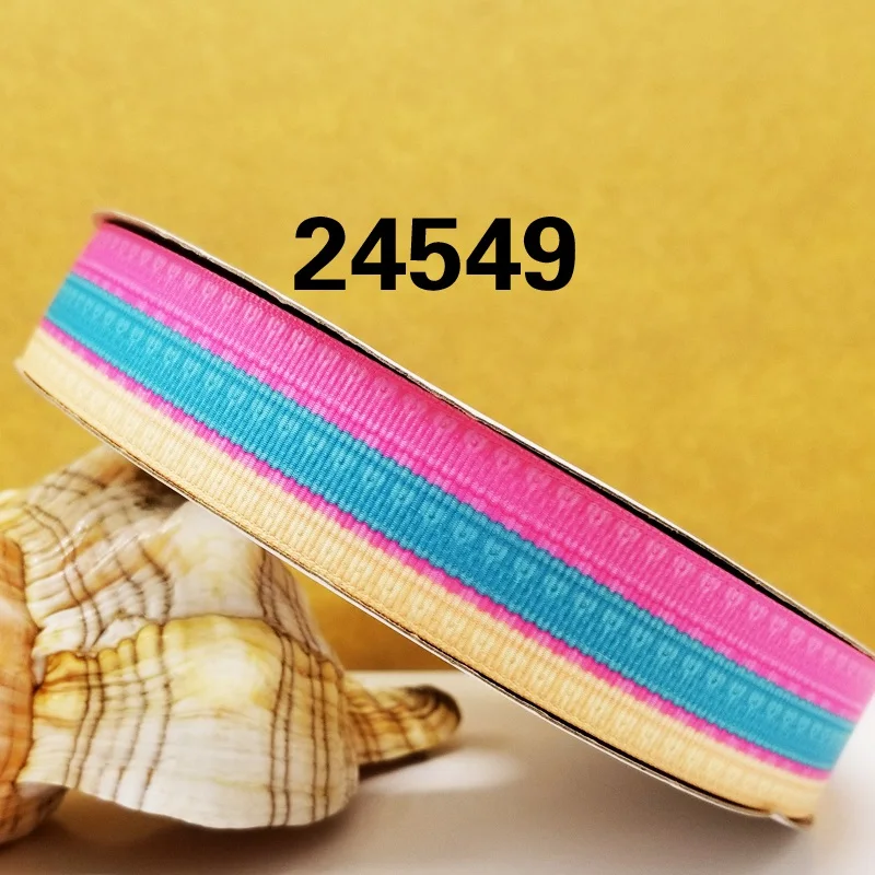 50 ярдов мультфильм напечатанный grosgrain ленты 24600 - Цвет: 24549