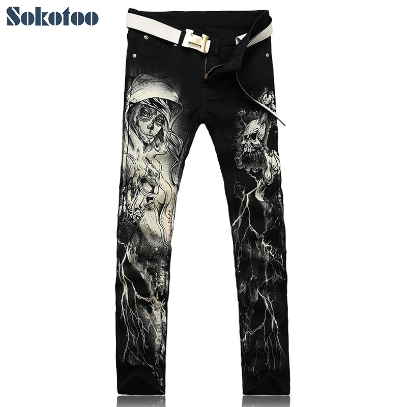 Sokotoo Men's Fashion Skeleton Skull 