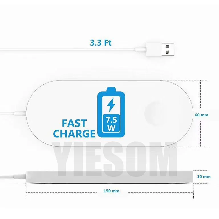 Qi Wireless Charger For iPhone X XR XS MAX 8 Plus Quick Fast Charging Pad For Apple Watch 123 For Sumsang Note 9 8 S8 Plus S9+ (7)