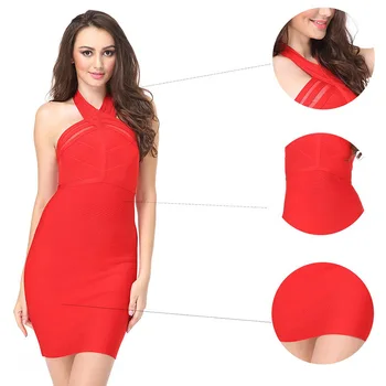 

2019 Sleeveless Fashion Bandage Backless Mini New Style Dress Sexy Women Night Club Party Body con Halter Dresses Wholesale