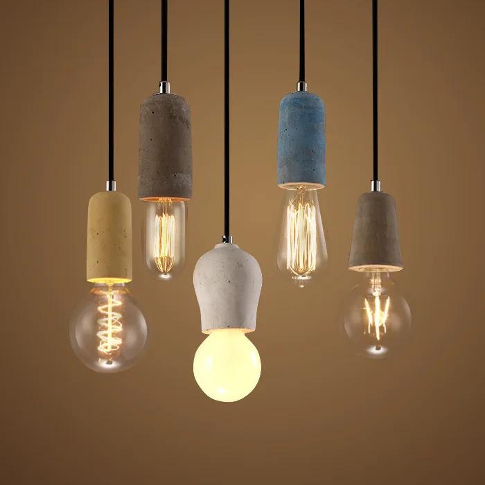 modern cement pendant light corridor exhibition hall hotel balcony study Concrete droplight | Освещение