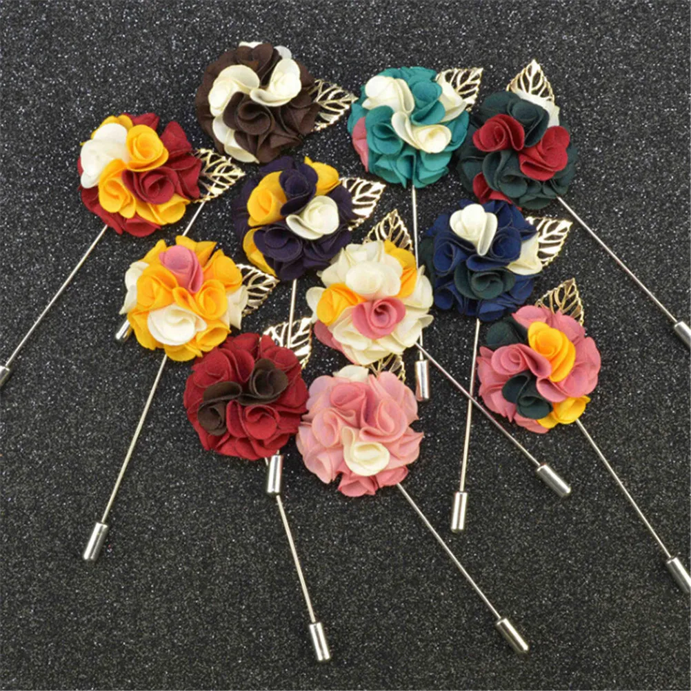 1Pcs Camellia Flower Lapel Pin Brooch Fashion Wedding