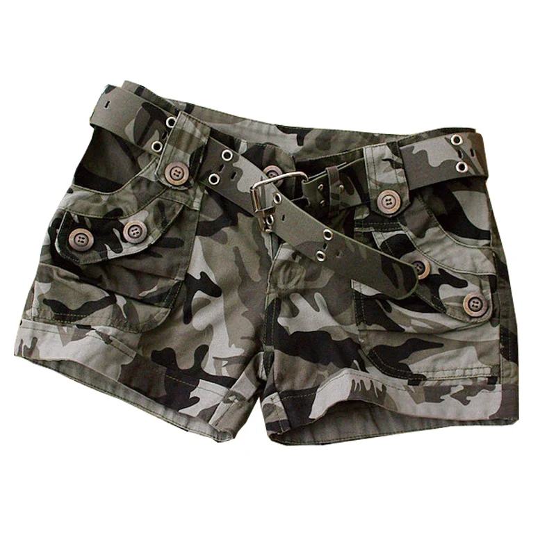 Billige Großhandel Hohe qualität 2019 sommer mode camouflage shorts, frauen casual camo cargo shorts armee military hot shorts W484