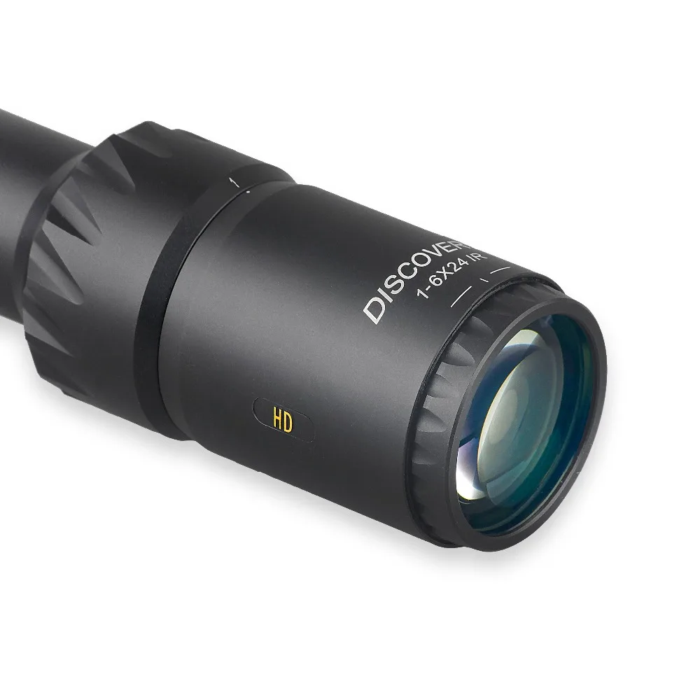 ديسكفري HD 1-6X24 IR طويل العين الإغاثة الصيد Riflescope البصرية التكتيكي البصر مضيئة R & G نطاق بندقية صالح 30 -06 308 AR15