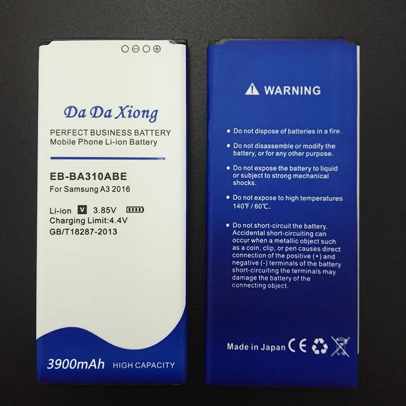 Da Xiong 3900mAh EB-BA310ABE аккумулятор для samsung Galaxy A310 A3 A3100 A310F Edition A5310 аккумулятор для телефона