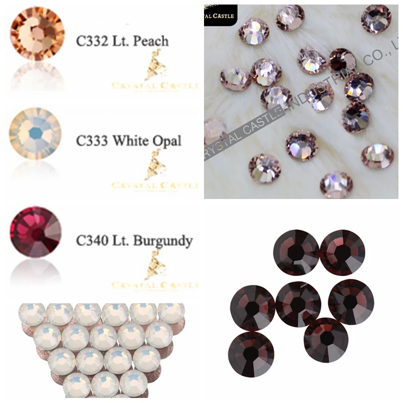 Lt.burgundy white opal light peach