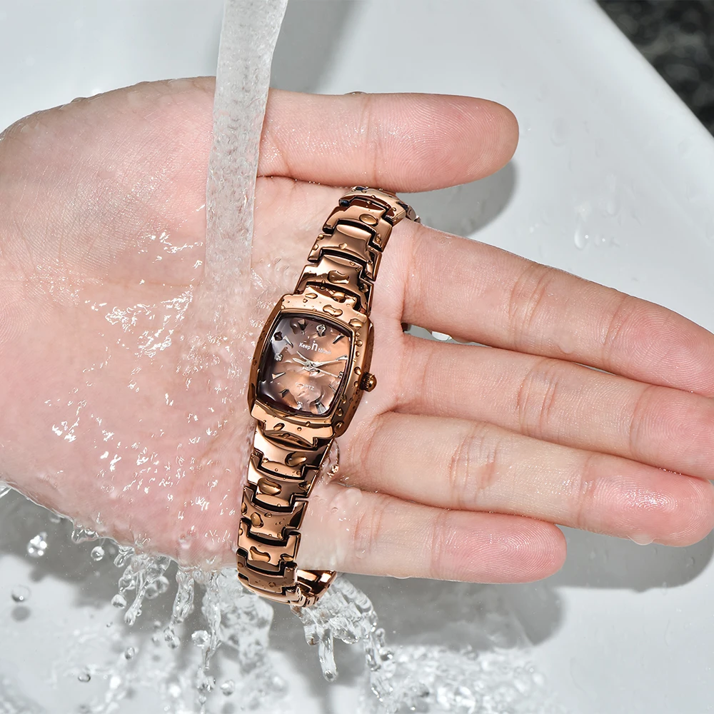 KEEP IN TOUCH Womens Square Watches Rhinestone Quartz Watch Women Luxury Dress Fashion Bracelet Ladies Watch relogios feminino