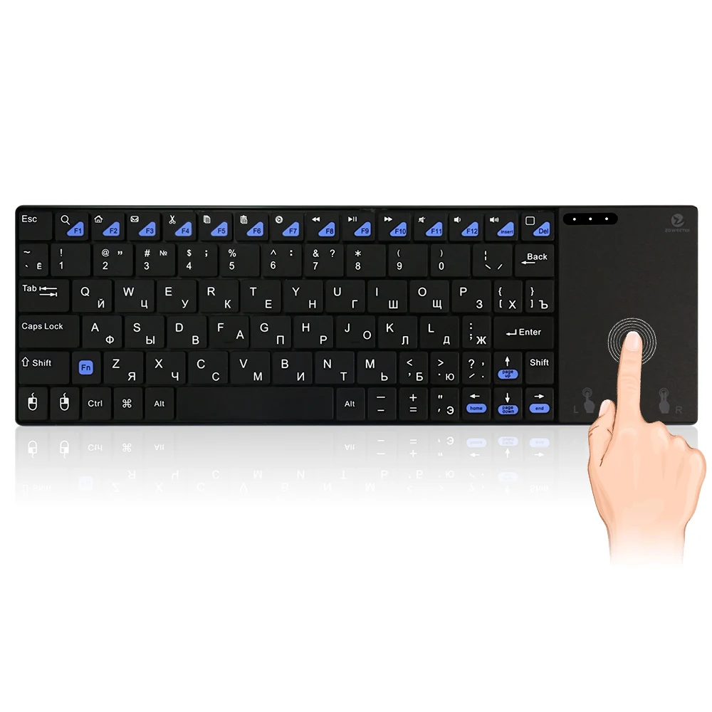 Zoweetek-teclado sem Fio Genuíno com Touchpad e Mouse para pc Tablet Android tv Box Iptv Iptv Genuíno I12plus 2.4g - Imagem 2