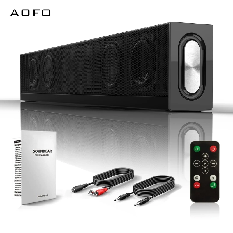 AOFO 2 1 канальная система домашнего кинотеатра Bluetooth Звуковая Панель динамик со