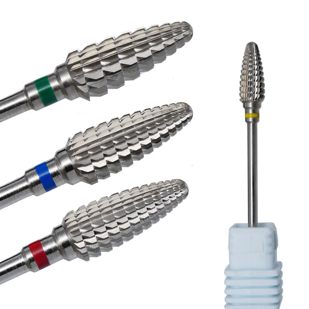 High end Ceramic Carbide Milling Cutters For Manicure Cuticle Remover Pedicure Drill Machine Bit 3/32&ampquot 2.35mm | Красота и