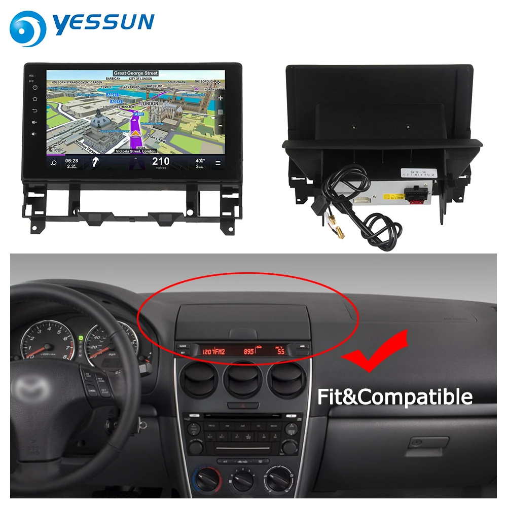 YESSUN 10,25 'для Mazda 6 2007~ 2012 Автомобиль Android Carplay gps Navi карты навигации плеер Радио стерео BT HD экран без CD DVD