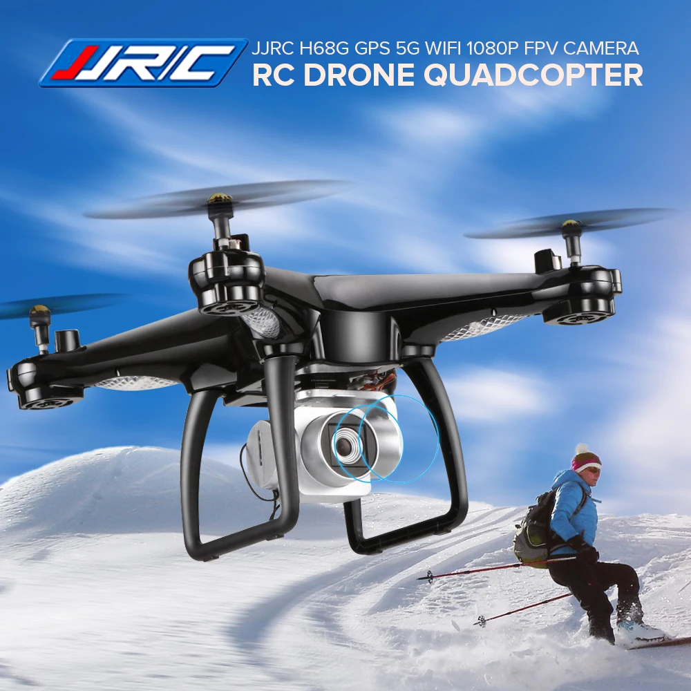 

JJRC H68G GPS 5G WiFi RC Drone App Control with 1080P FPV Camera Quadcopter RTF Double GPS Altitude Hold Waypoint UAV Helicopter