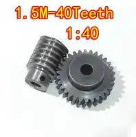 1.5 M-40 T 減速比: 1: 40 45 鋼ウォーム減速機トランスミッション部品身ギア穴: 10 ミリメートル-D: 64.5 ミリメートルロッド穴: 8 ミリメートル