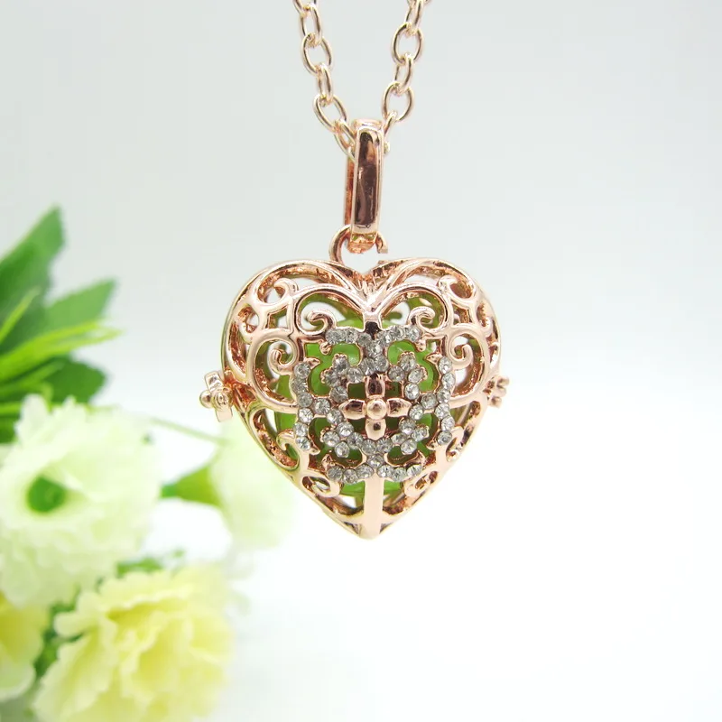 High Class Beautiful Fashion Musical Bell Chime Ball Heart Locket Cage