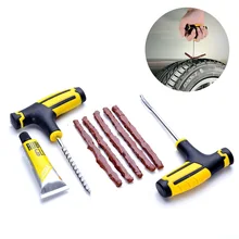 Car Tire Repair Kit 1 Set Professional Car Motorcycle Tubeless Tire Tyre Puncture Plug Repair Kit Car Repair Tool Accessories car tire repair tools tubeless tyre puncture repair plug kit needle patch fix tools cement useful set