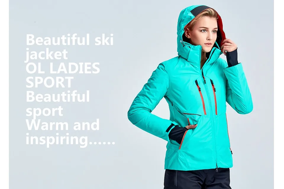 WHS Женская лыжная куртка зимняя спортивная теплая куртка водонепроницаемая, ветронепроницаемая и дышащая хлопковая куртка