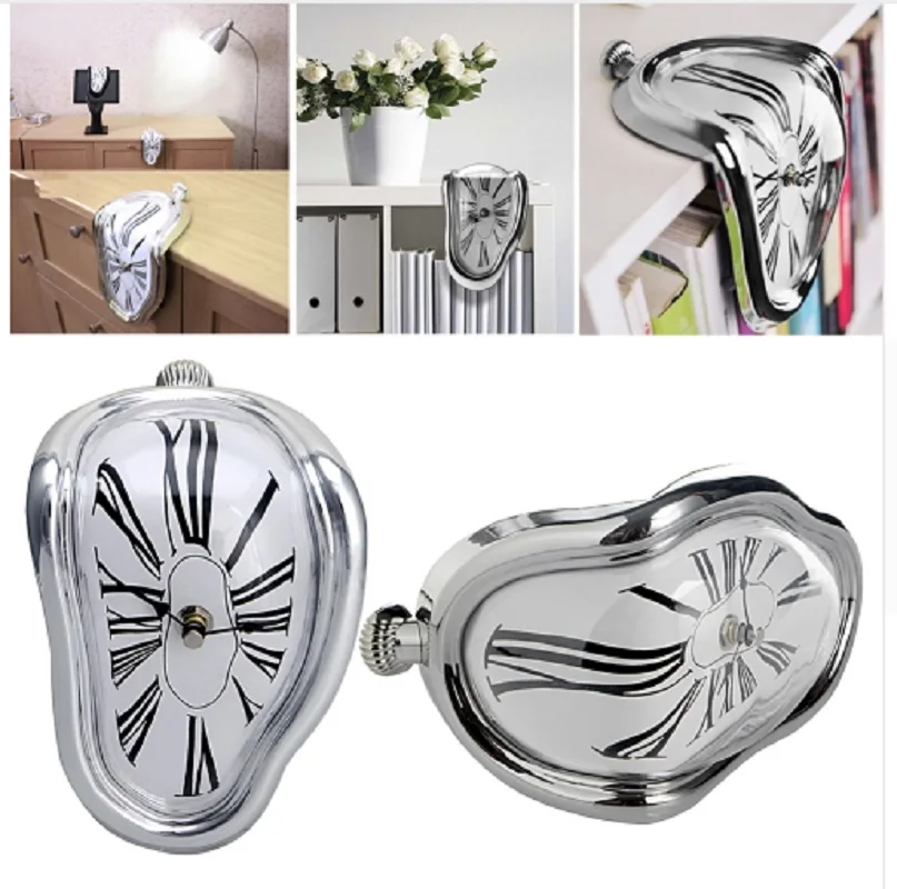 Creative Melting Clock Personality Desktop Melting Wall Clock Art Right