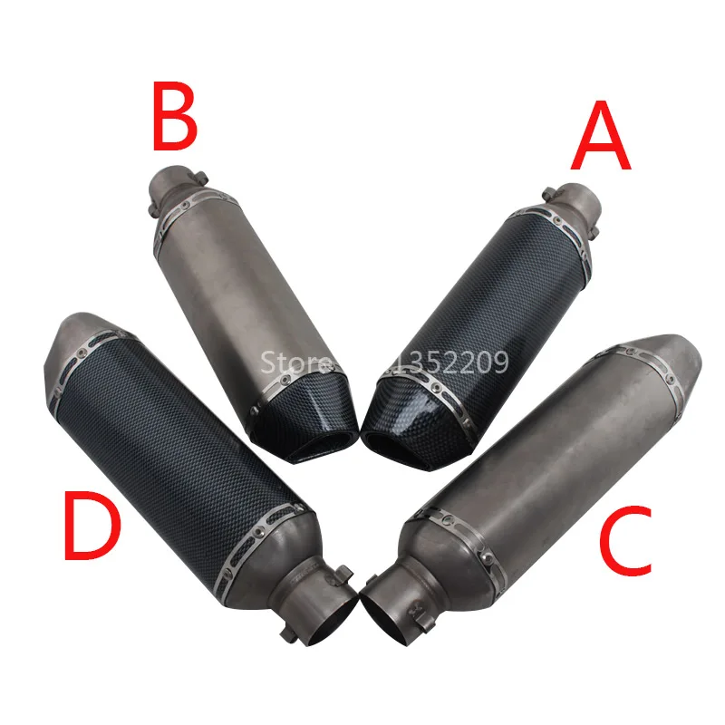 Motorcycle Motorcross Dirt Bike Exhaust Pipe Muffler Carbon Fiber