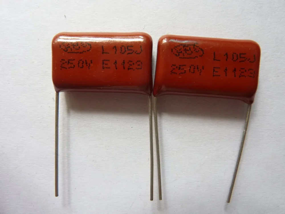 200PCS CBB21 105J 400V 1UF 1000NF P15 Metallized Film Capacitor