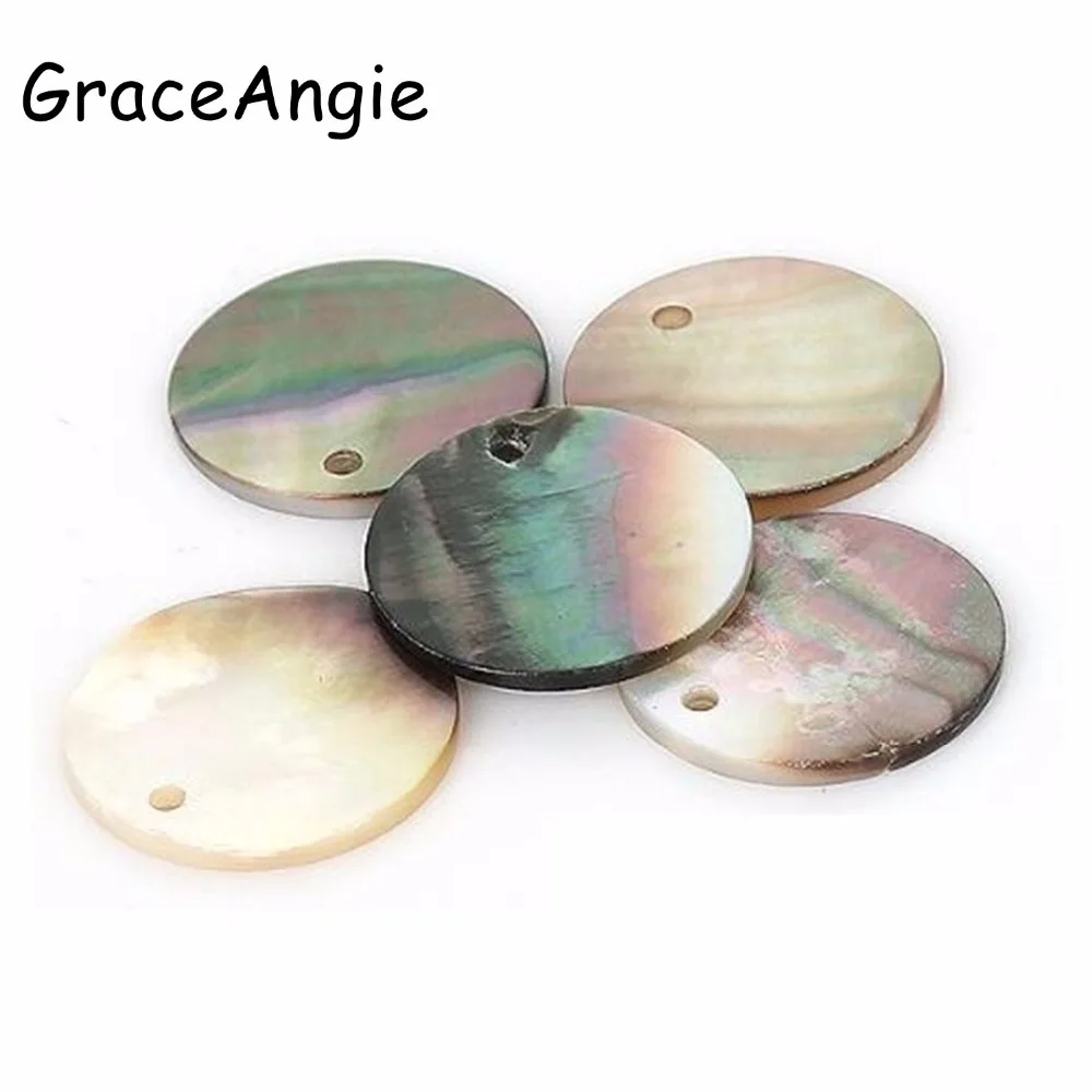 

GraceAngie 10pcs Wholesale Natural Shell Bead Freshwater Shell Stone Loose Beads Charm Pendant For Jewelry Making DIY Earrings