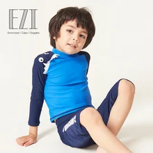 July sand/детская одежда для серфинга для мальчиков с круглым вырезом; костюм из двух предметов с цветными блоками; купальный костюм; 18B001