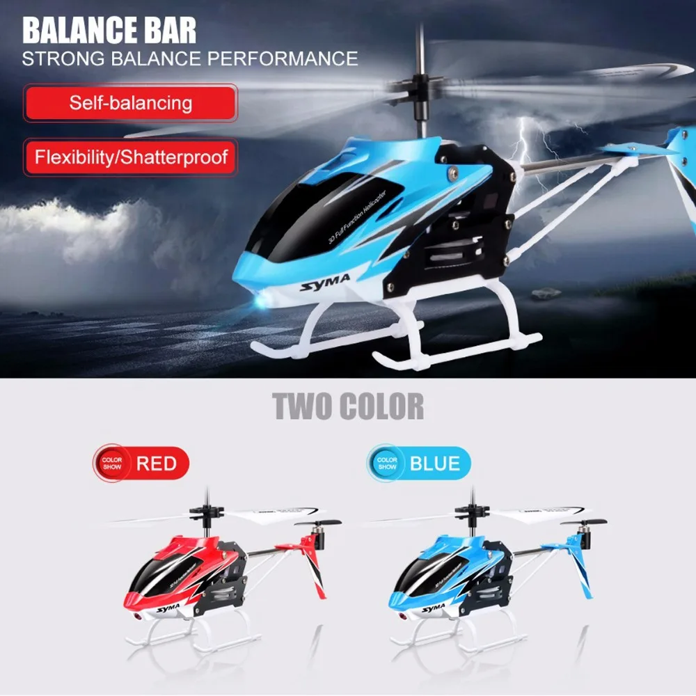 

3CH Mini RC Helicopter With Gyroscope Indoor Outdoor Remote Children Adults Gifts 2 Colors S5-N Control Fun Toys For Kids