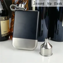 8 oz In Acciaio Inox Fiaschetta nero con il grande imbuto Whisky Bottiglia All'aperto Tasca Portatile Fiaschi di Vino Brocche