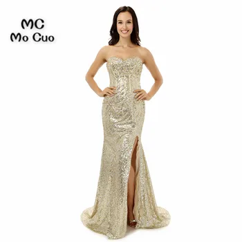 

Bling 2017 Sequined Prom Evening dresses Long Mermaid Dress for graduation Vestidos de fiesta Formal Evening Prom Dress
