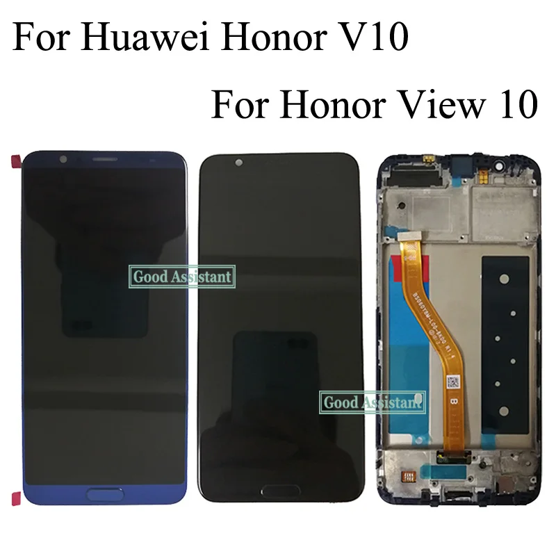 Для huawei Honor V10 BKL-AL00 BKL-AL20/Honor View 10 BKL-L09 ЖК-дисплей+ кодирующий преобразователь сенсорного экрана в сборе с рамкой