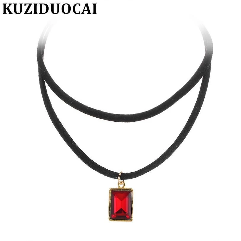 Kuziduocai новые модные ювелирные изделия двухслойные бархатные веревочные