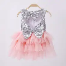 ; милое платье-пачка с бантом, расшитое блестками, для маленьких девочек; детское вечернее платье для маленьких девочек; платье принцессы на день рождения для малышей