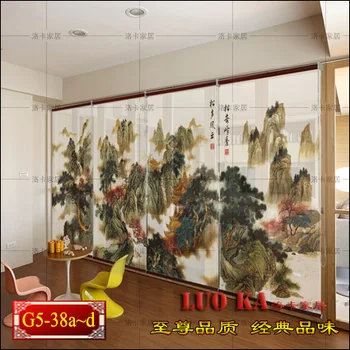 

Landscape paintings shutter curtain pull the bead curtain finished bedroom living room upscale minimalist modern custom